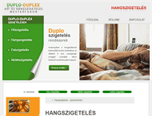 Tablet Screenshot of hangszigeteles.duplo-duplex.hu